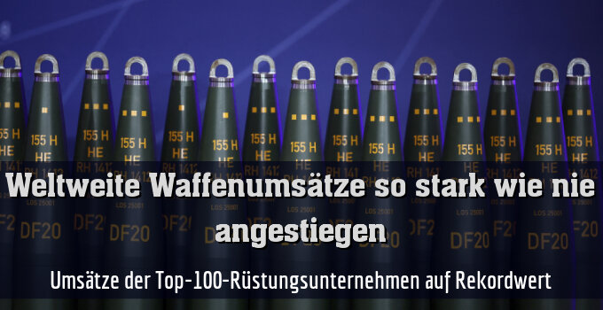 Umsätze der Top-100-Rüstungsunternehmen auf Rekordwert