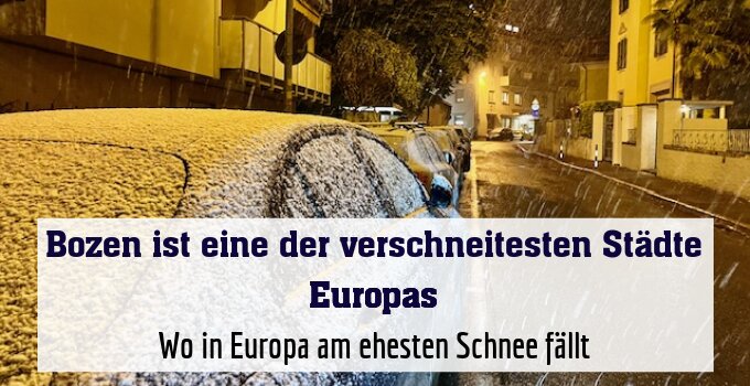 Wo in Europa am ehesten Schnee fällt