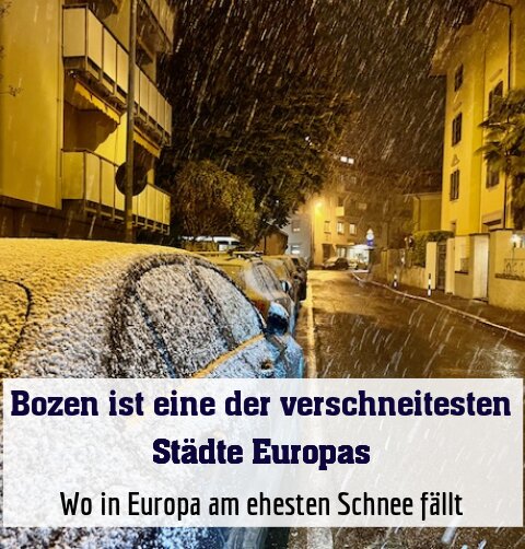 Wo in Europa am ehesten Schnee fällt