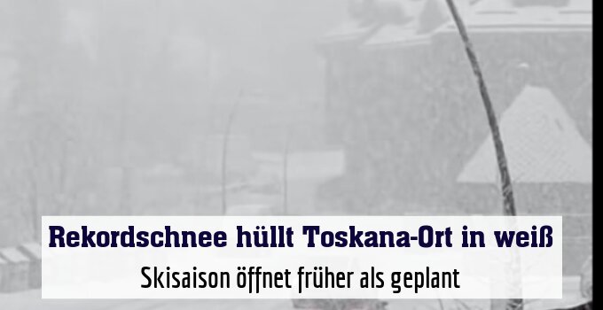 Skisaison öffnet früher als geplant