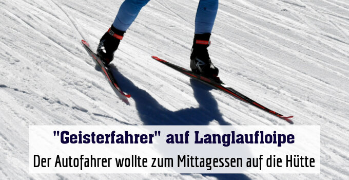 Der Autofahrer wollte zum Mittagessen auf die Hütte