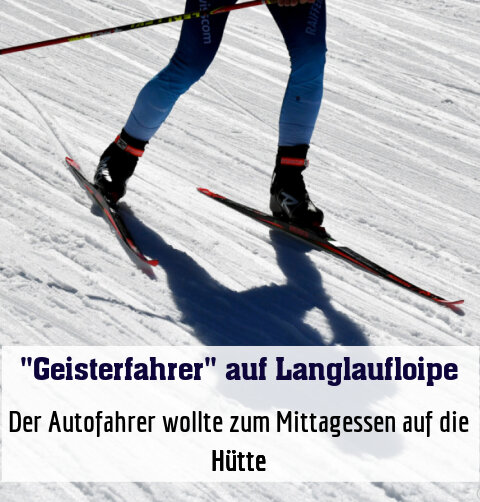 Der Autofahrer wollte zum Mittagessen auf die Hütte