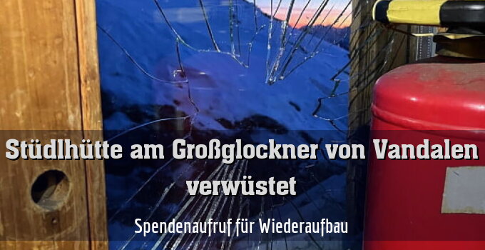 Das Fenster des Winterraums wurde eingeschlagen