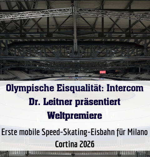 Erste mobile Speed-Skating-Eisbahn für Milano Cortina 2026
