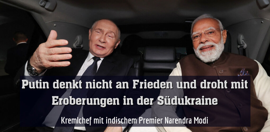 Kremlchef mit indischem Premier Narendra Modi