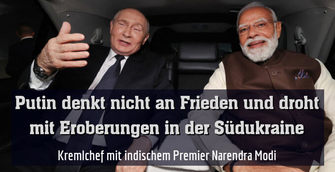 Kremlchef mit indischem Premier Narendra Modi