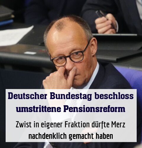 Zwist in eigener Fraktion dürfte Merz nachdenklich gemacht haben