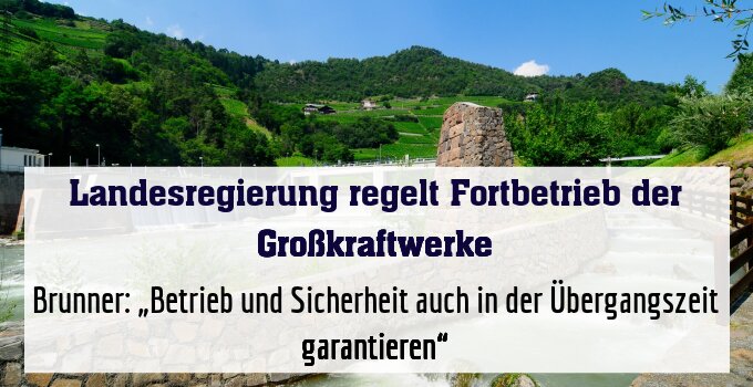 Brunner: „Betrieb und Sicherheit auch in der Übergangszeit garantieren“