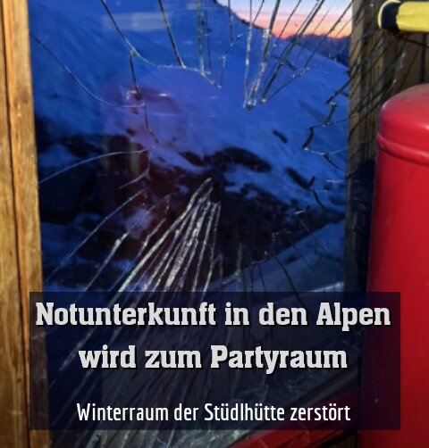 Winterraum der Stüdlhütte zerstört