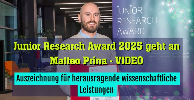 Auszeichnung für herausragende wissenschaftliche Leistungen