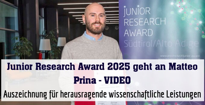 Auszeichnung für herausragende wissenschaftliche Leistungen