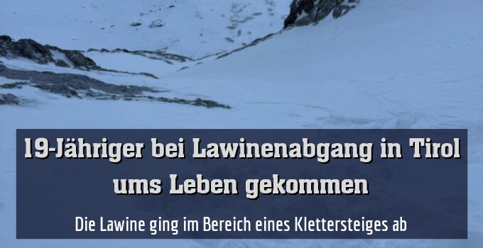 Ein 19-Jähriger starb bei dem Lawinenabgang