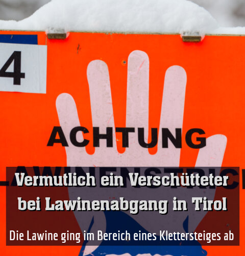 Die Lawine ging im Bereich eines Klettersteiges ab