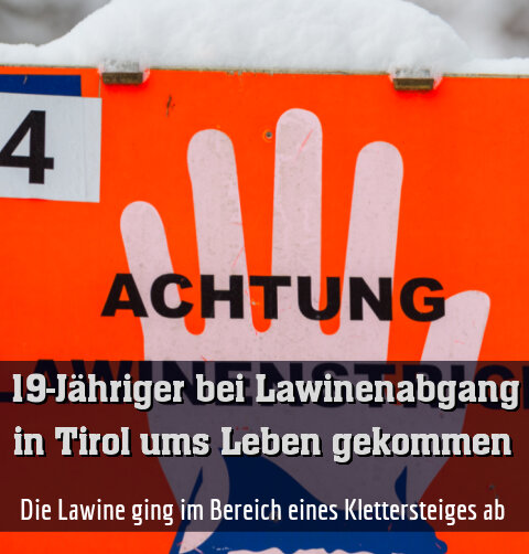 Die Lawine ging im Bereich eines Klettersteiges ab