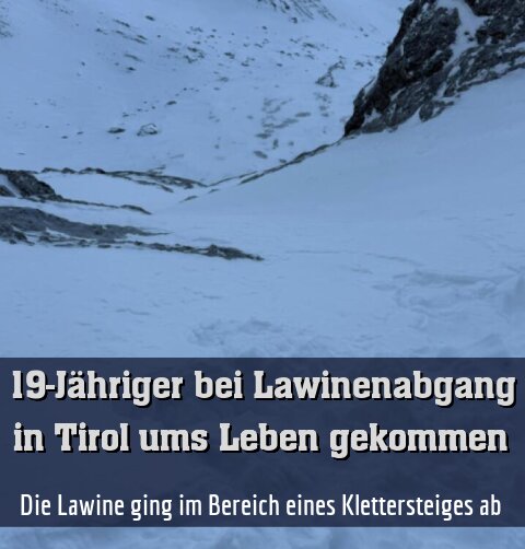 Ein 19-Jähriger starb bei dem Lawinenabgang