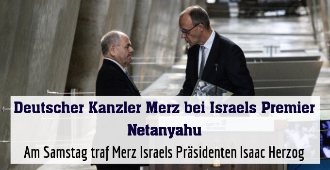 Merz wird in Jerusalem begrüßt