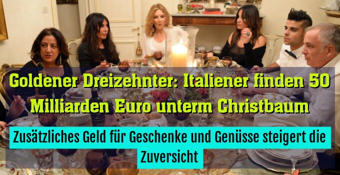 Zusätzliches Geld für Geschenke und Genüsse steigert die Zuversicht