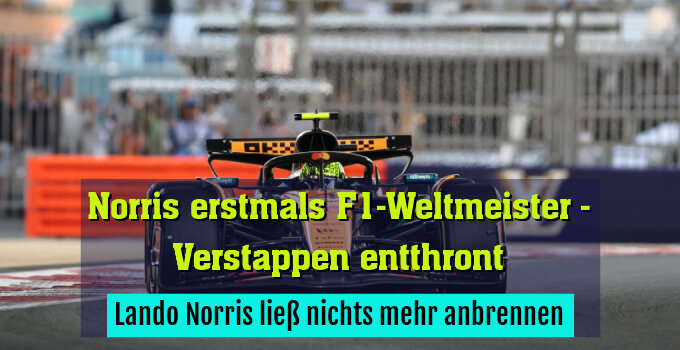 Lando Norris ließ nichts mehr anbrennen