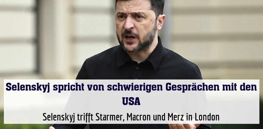 Selenskyj spricht von schwierigen Gesprächen mit den USA