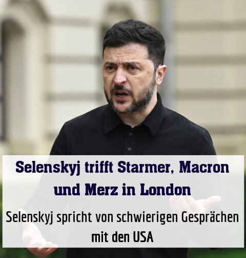 Selenskyj spricht von schwierigen Gesprächen mit den USA