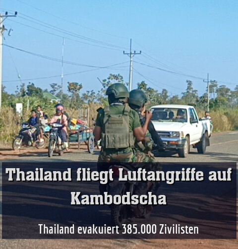 Thailand evakuiert 385.000 Zivilisten