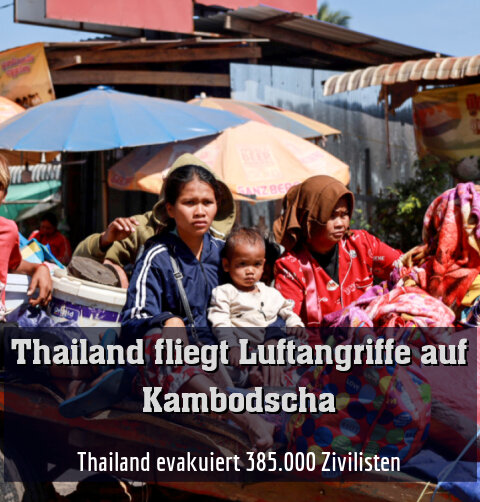 Auf beiden Seiten werden viele Menschen evakuiert