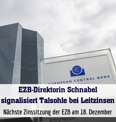 Nächste Zinssitzung der EZB am 18. Dezember