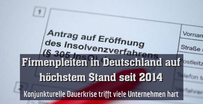 Konjunkturelle Dauerkrise trifft viele Unternehmen hart