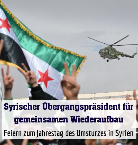 Feiern zum Jahrestag des Umsturzes in Syrien