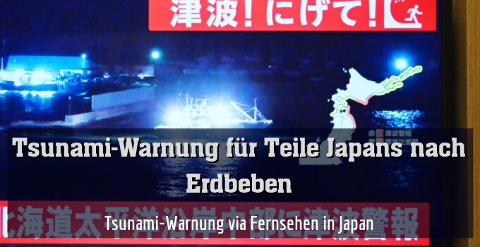 Tsunami-Warnung via Fernsehen in Japan