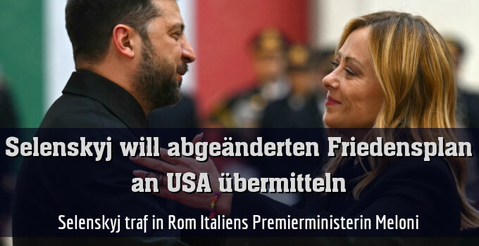 Selenskyj traf in Rom Italiens Premierministerin Meloni
