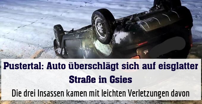 Die drei Insassen kamen mit leichten Verletzungen davon