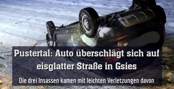 Die drei Insassen kamen mit leichten Verletzungen davon