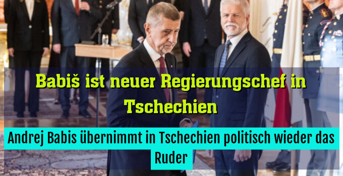 Babis ist von Präsident Pavel zum Ministerpräsidenten angelobt worden