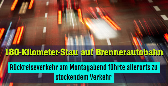 Rückreiseverkehr am Montagabend führte allerorts zu stockendem Verkehr