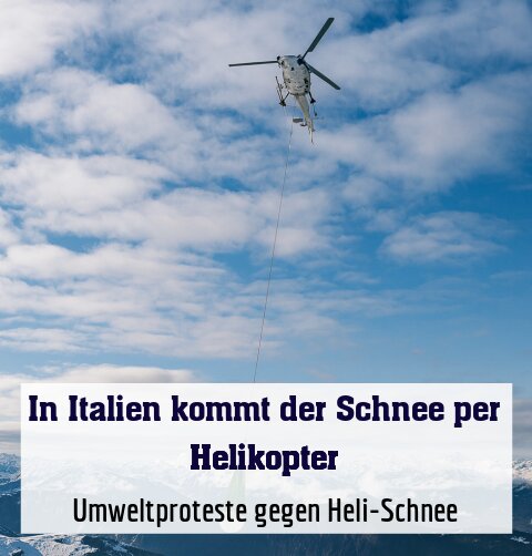 Umweltproteste gegen Heli-Schnee