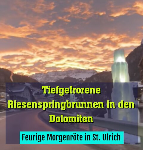 Feurige Morgenröte in St. Ulrich