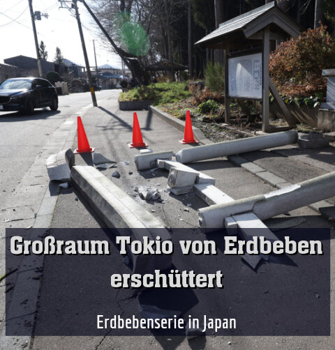 Erdbebenserie in Japan