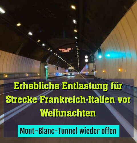 Mont-Blanc-Tunnel wieder offen