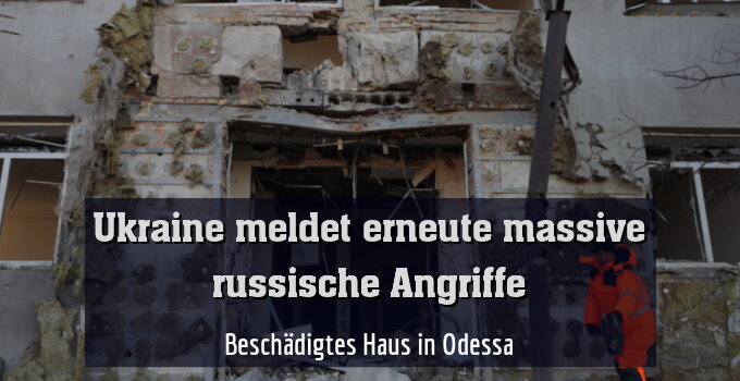 Beschädigtes Haus in Odessa
