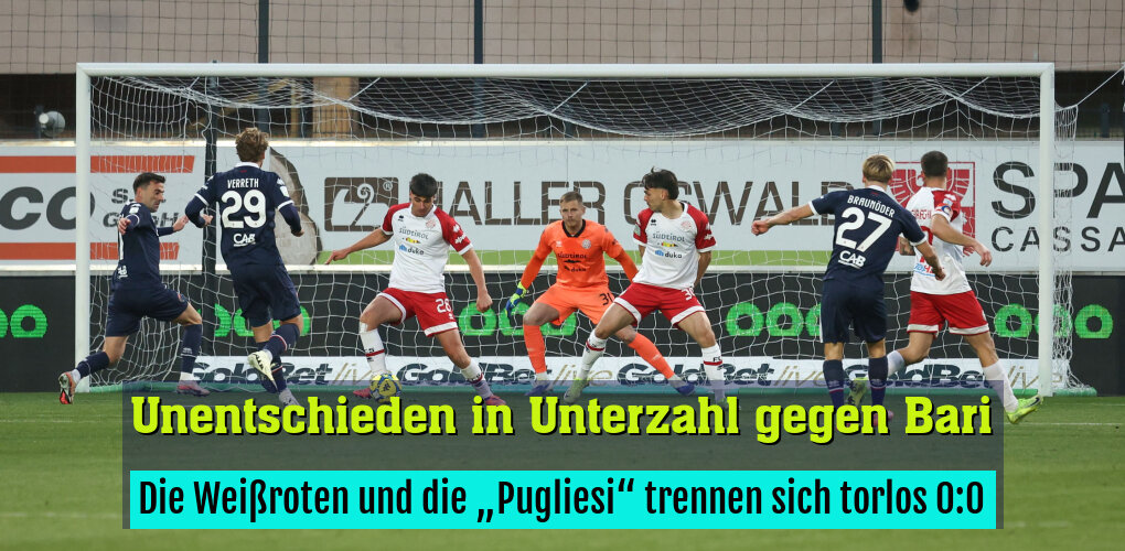 Die Weißroten und die „Pugliesi“ trennen sich torlos 0:0