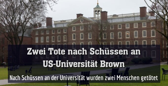 Nach Schüssen an der Universität wurden zwei Menschen getötet