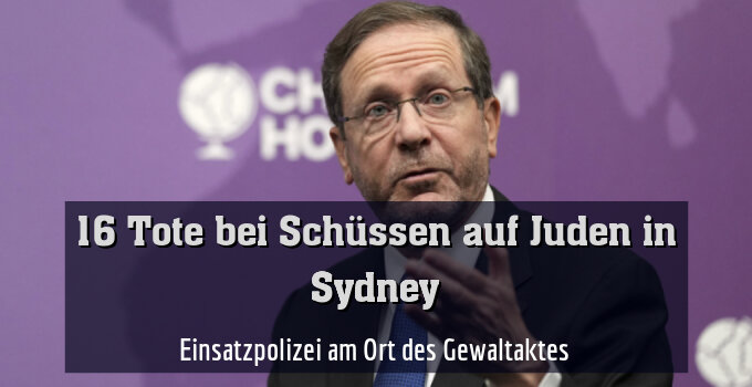 Einsatzpolizei am Ort des Gewaltaktes