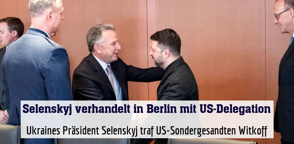 Ukraines Präsident Selenskyj traf US-Sondergesandten Witkoff