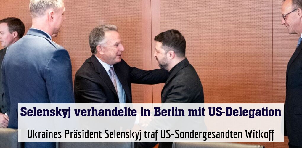 Ukraines Präsident Selenskyj traf US-Sondergesandten Witkoff