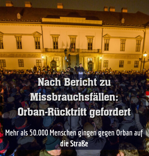 Mehr als 50.000 Menschen gingen gegen Orban auf die Straße