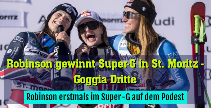 Robinson erstmals im Super-G auf dem Podest