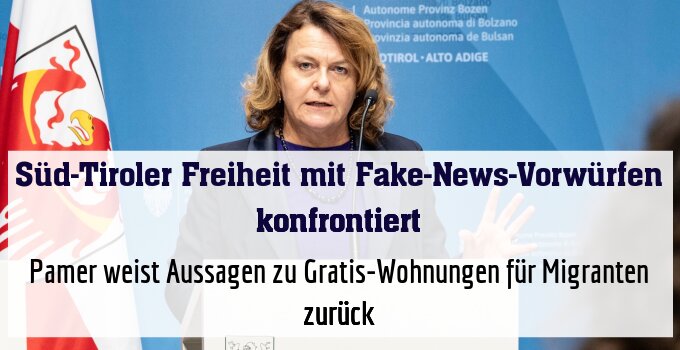 Pamer weist Aussagen zu Gratis-Wohnungen für Migranten zurück
