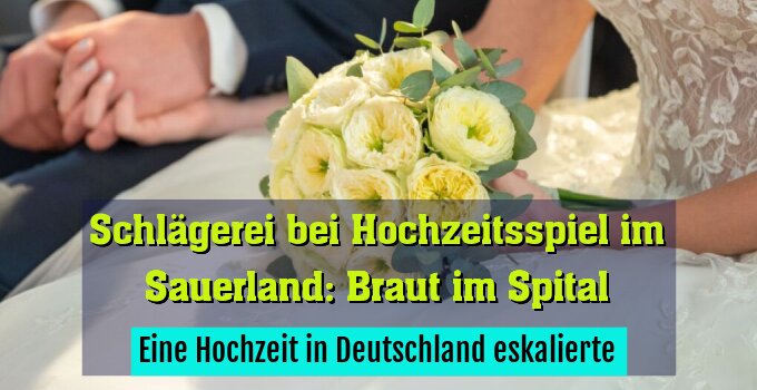 Eine Hochzeit in Deutschland eskalierte