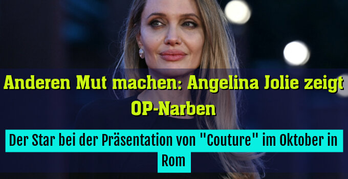Der Star bei der Präsentation von "Couture" im Oktober in Rom